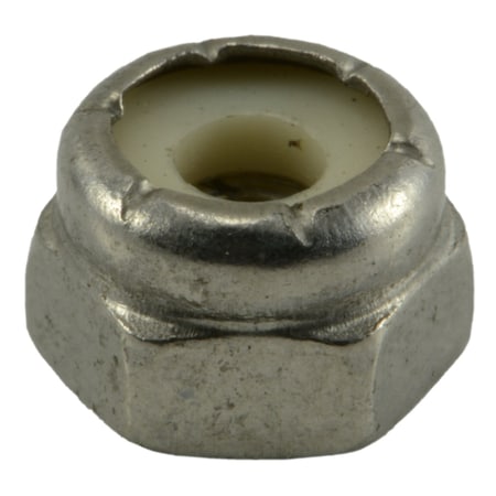 Midwest Fastener Nylon Insert Lock Nut, #8-32, 18-8 Stainless Steel, Not Graded, 15 PK 63782